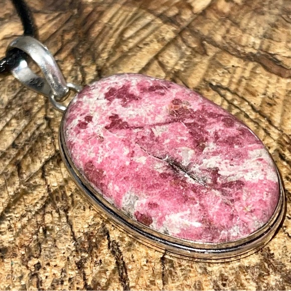 Pink Thulite Pendant 2” - Picture 12 of 15